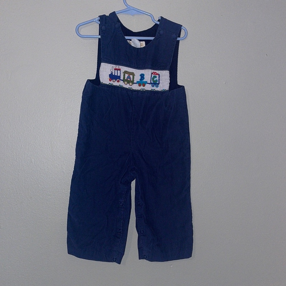 ALENNYS Smocked Navy Longall boy size 18 months